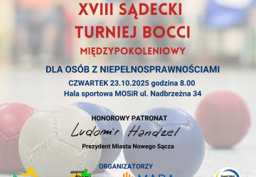 XVIII Sądecki Turniej Boccia Międzypokoleniowy dla osób z niepełnosprawnościami