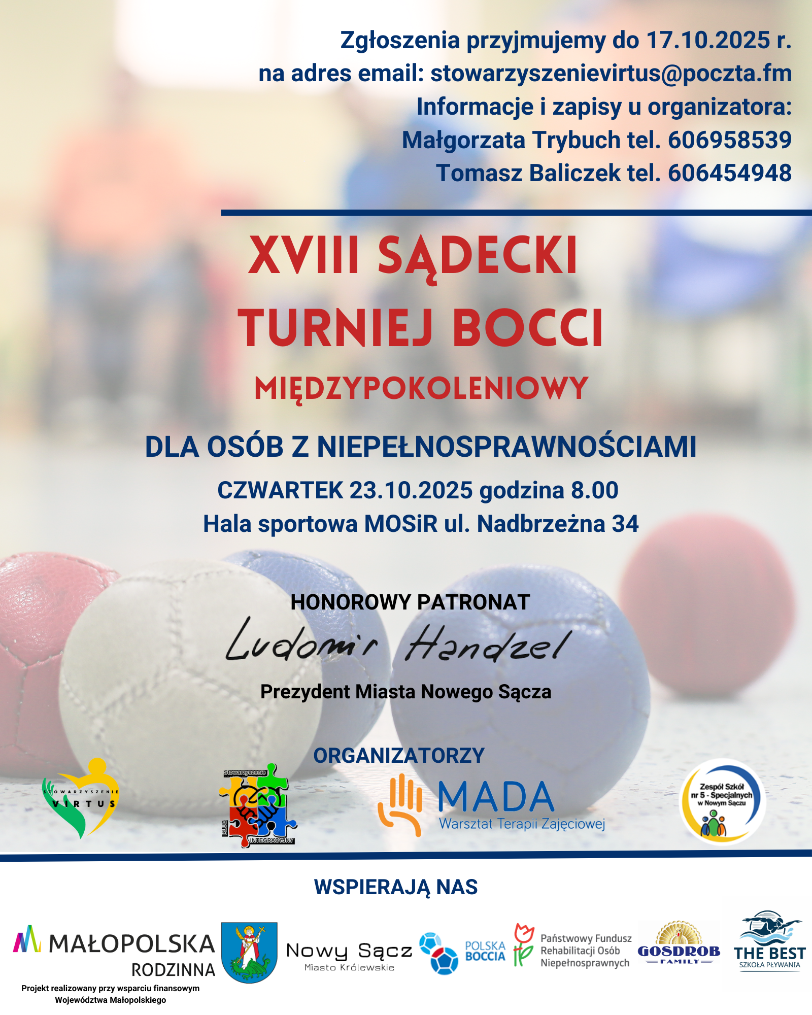 XVIII Sądecki Turniej Boccia Międzypokoleniowy dla osób z niepełnosprawnościami